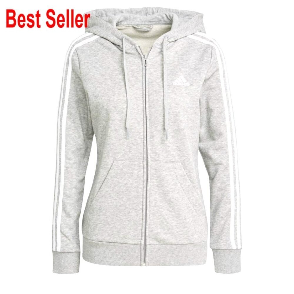 Women's French Terry Full Zip Hoodie with Kangaroo Pockets, Regular Fit